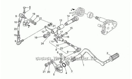 Parts Moto Guzzi Nevada 350-1993-1997-Shift lever