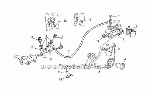 Parts Moto Guzzi Nevada 350-1993-1997-rear brake caliper