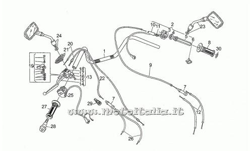 Parts Moto Guzzi Nevada-1991-1993-750 Handlebar - commands