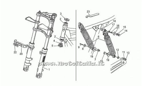 Parts Moto Guzzi Nevada 750-1993-1997-fork - Rear suspension