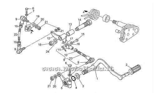 Parts Moto Guzzi Nevada 750-1993-1997-Shift lever