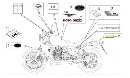 ricambio per Moto Guzzi Nevada 750 S 2010 - Decalco sx