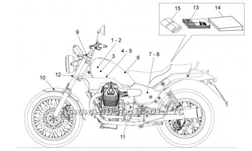 ricambio per Moto Guzzi Nevada Classic 750 2012 - Decalco fiancatina dx Nevada 750 - B063187