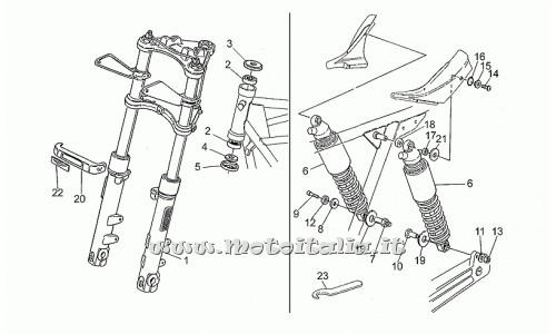 Motorcycle Parts Guzzi Nevada-Club-750 1998-2001 fork - Rear suspension