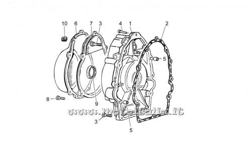 ricambio per Moto Guzzi Nevada S Anniversario 750 2012 - Coperchio generatore - GU32001610