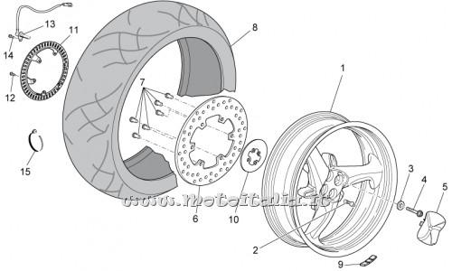 Parts Moto Guzzi Norge 1200-IE-8V 2010-2013 Rear wheel