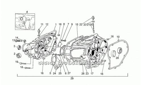 Parts Moto Guzzi 350-1987-1990-gearbox
