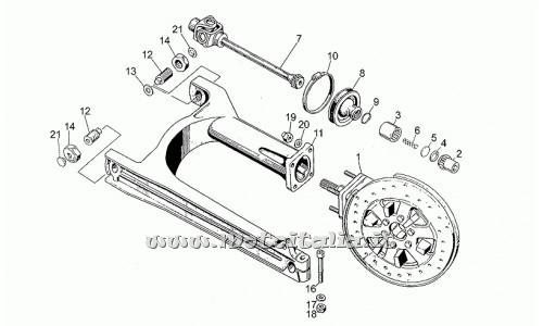 Moto Guzzi Parts-350-swingarm 1987-1990