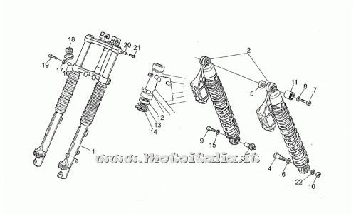 Moto Guzzi Parts-1987-1990-350 Suspension Ant.-post