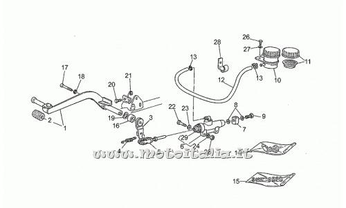 Parts Moto Guzzi 650-1987-1990-rear brake pump