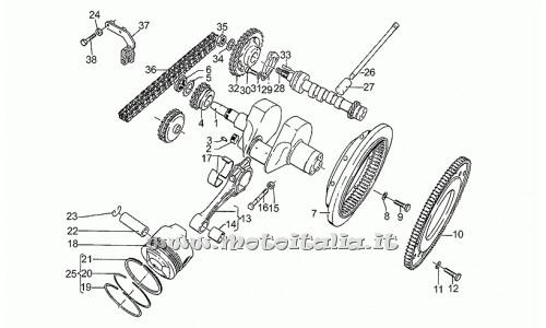 Moto Guzzi Parts-1000-1989-1994 Crankshaft