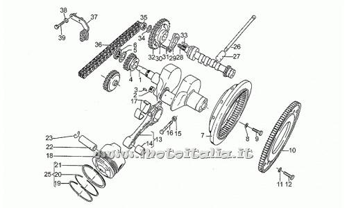 Parts Moto Guzzi-1000 Crankshaft 1989-1994-D-1991