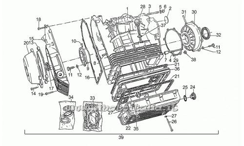 Parts Moto Guzzi-1000 1989-1994-crankcase 1991-D