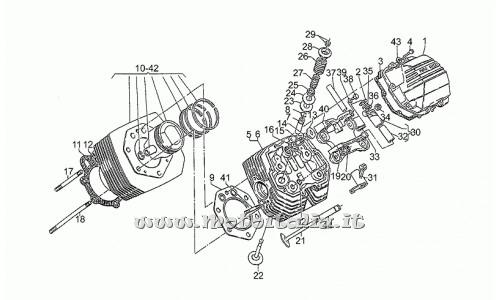 Moto Guzzi Parts-1000 1989-1994 Head-cylinder 1991 (D)