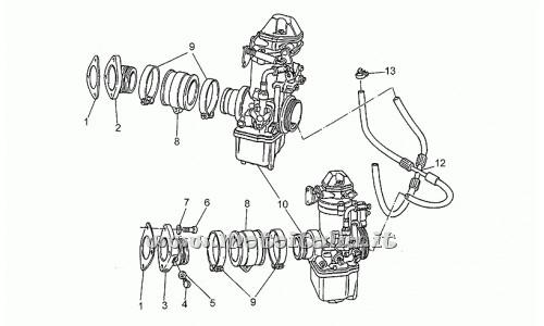 ricambio per Moto Guzzi 1000 1989-1994 - Manicotto carburatore - GU28114360