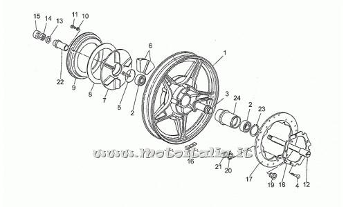 Parts Moto Guzzi-1000 1989-1994-wheel post.lega