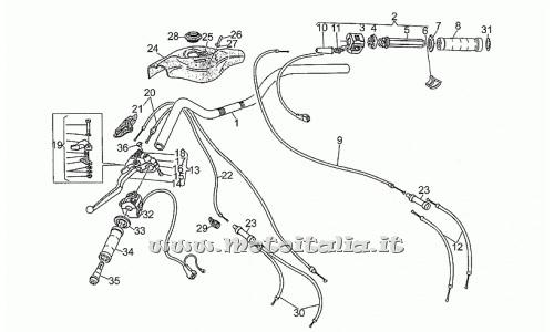 Parts Moto Guzzi 750-1990-1992-Handlebar - commands