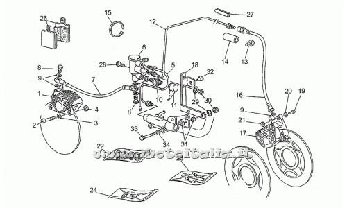 Motorcycle Parts Guzzi 750-1990-1992-brake caliper