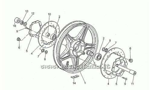 Parts Moto Guzzi 750-1990-1992-Front Wheel