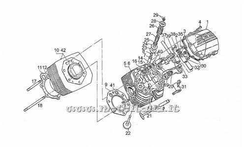 Moto Guzzi Parts II-1000 1983-1988-Cylinder Head
