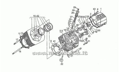 Moto Guzzi Parts 1989 to 1994-III 1000-Cylinder - head - piston