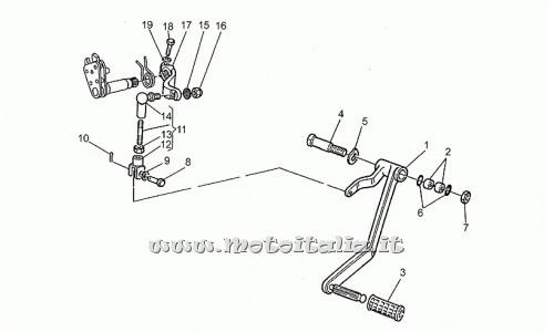 Parts Moto Guzzi 1989 to 1994-III 1000-Shift lever