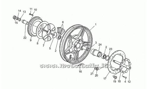 Parts Moto Guzzi 1989 to 1994-III 1000-Rear Wheel