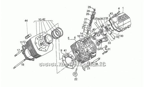 Parts Moto Guzzi 1000 Strada-1993-1994-Cylinder Head