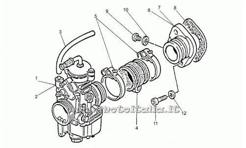 ricambio per Moto Guzzi Strada 1000 1993-1994 - Manicotto carburatore - GU14114350