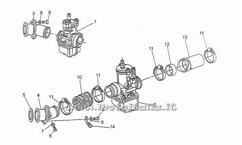 ricambio per Moto Guzzi Strada 750 1993-1995 - Carburatore dx PHBH 30 - GU31112615