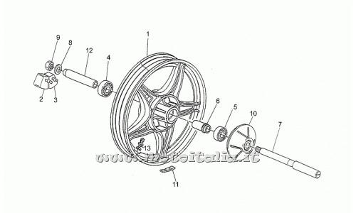 Parts Moto Guzzi 750 Strada-1993-1995-rear wheel