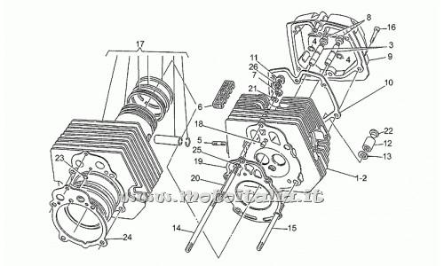 Motorcycle Parts Guzzi Targa 750-1990-1992-Cylinder Head