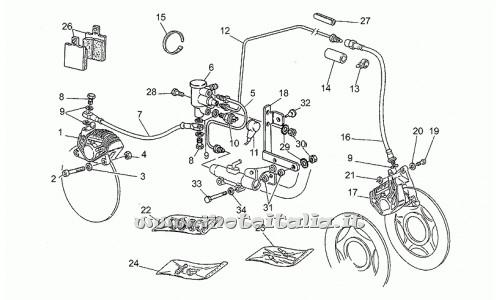 ricambio per Moto Guzzi Targa 750 1990-1992 - Interruttore idraulico - GU63657000