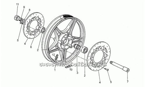 Parts Moto Guzzi Targa 750-1990-1992-Front Wheel