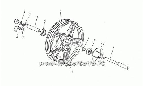 Parts Moto Guzzi Targa-750 1990-1992 Rear-Wheel