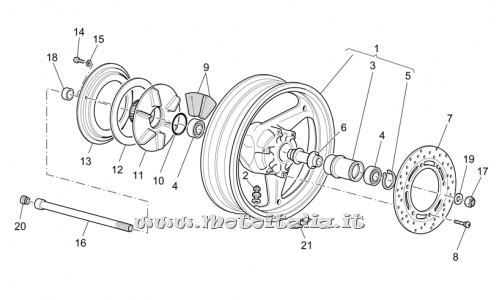 Moto Guzzi Parts-Caf�-Ballabio 2003-2005 1100-Rear Wheel