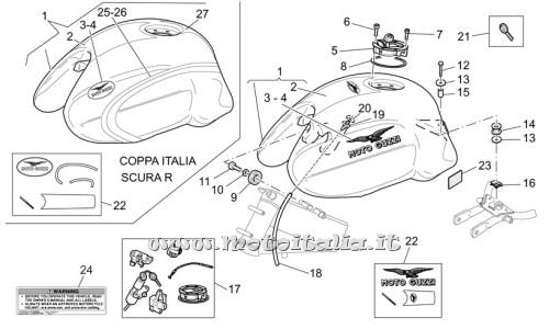ricambio per Moto Guzzi Cafè-Ballabio 1100 2003-2005 - Rosetta 8,4X13X0,8 - GU14615901