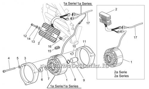 Parts Moto Guzzi-Cat. 1100 2003-2004-alternator - regulator