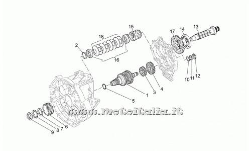 Parts Moto Guzzi Le Mans-Sports-Naked-1100 2001-2002 Main shaft gearbox